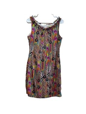 JONATHAN MARTIN Peacock Print Dress